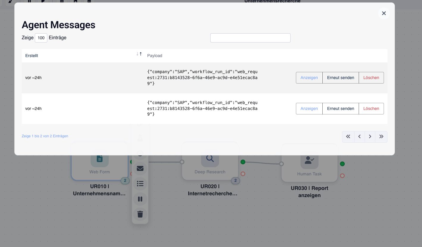 Dialog: Agent Messages