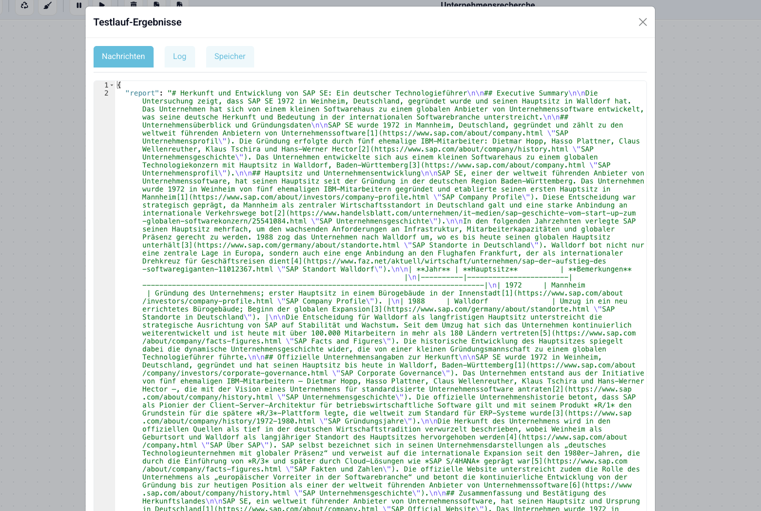 Testlauf-Ergebnisse: Reiter Nachrichten